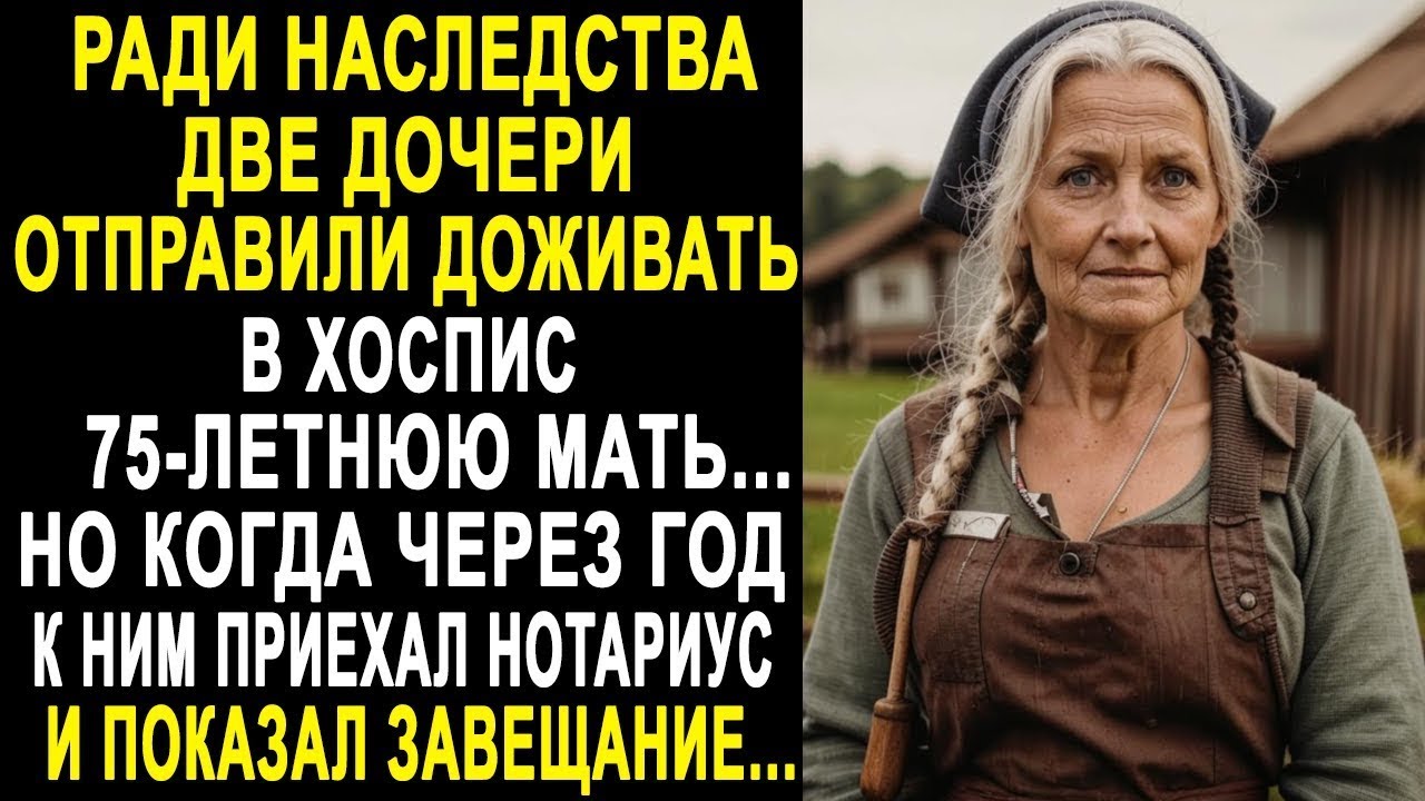 Ради наследства две дочери отправили 75-летнюю мать в хоспис. Но когда к ним приехал нотариус...