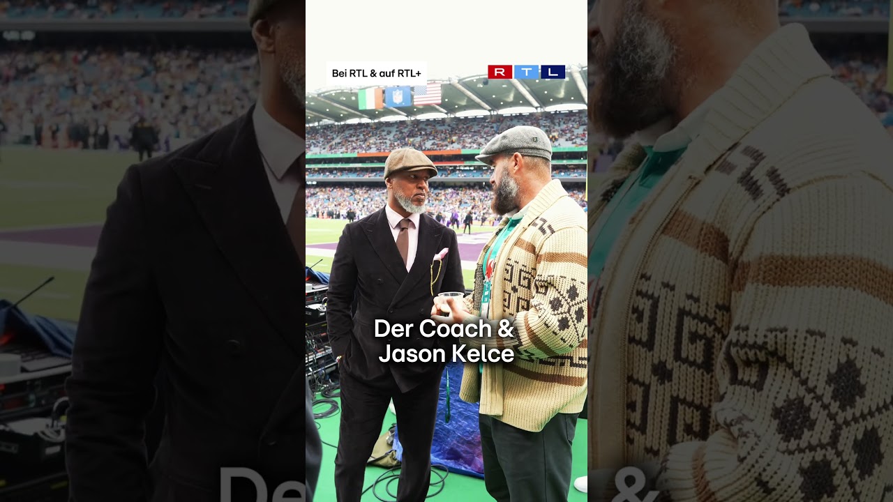 Coach Esume chillt mit Jason Kelce
