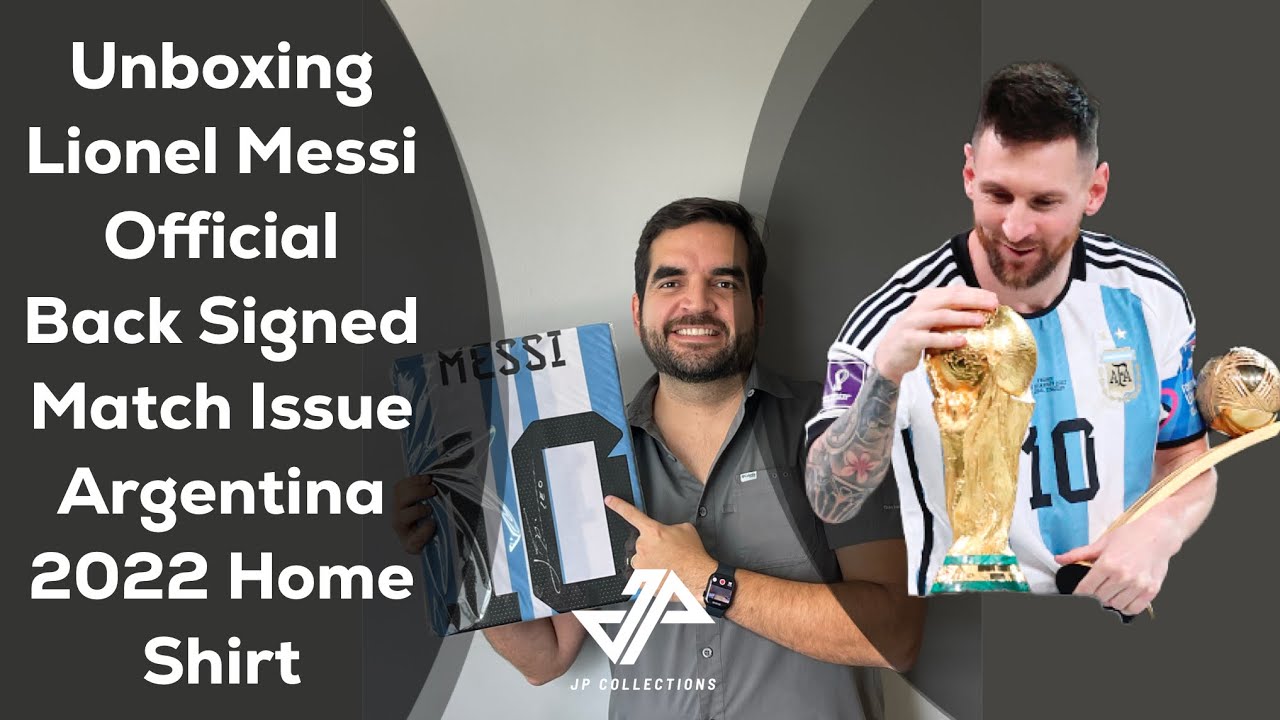 Camiseta Firmada Por Lionel Messi Argentina 2022 Version Jugador Por El Campeón Del Mundo Qatar 2022