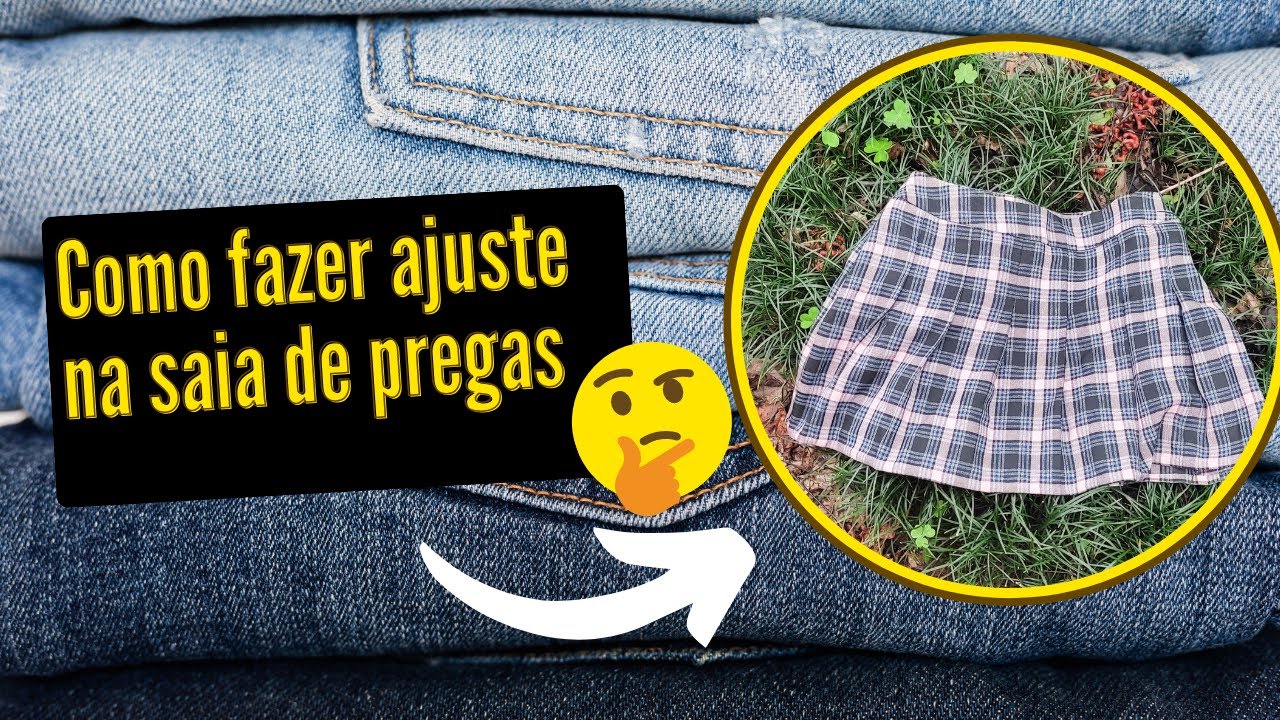 Como ajustar saia com pregas, costura f&aacute;cil e sem complica&ccedil;&atilde;o