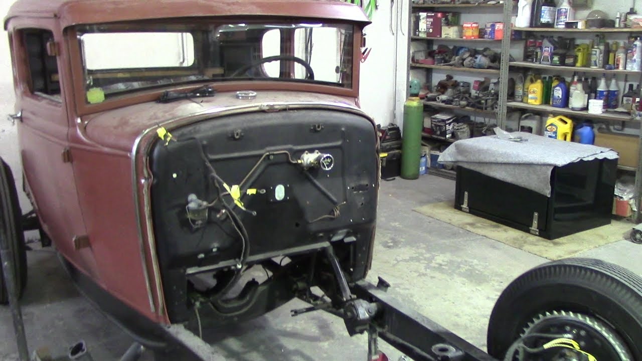 1931 Ford Chopped Coupe Resurrection Part 2 - Engine & Tranny Removed