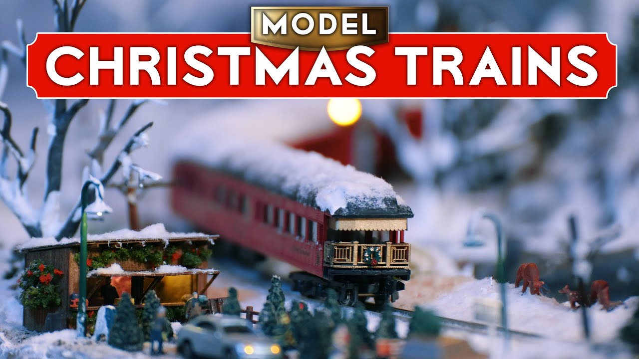 REAL tiny model trains with relaxing Christmas music 🎅 🚂 🎄