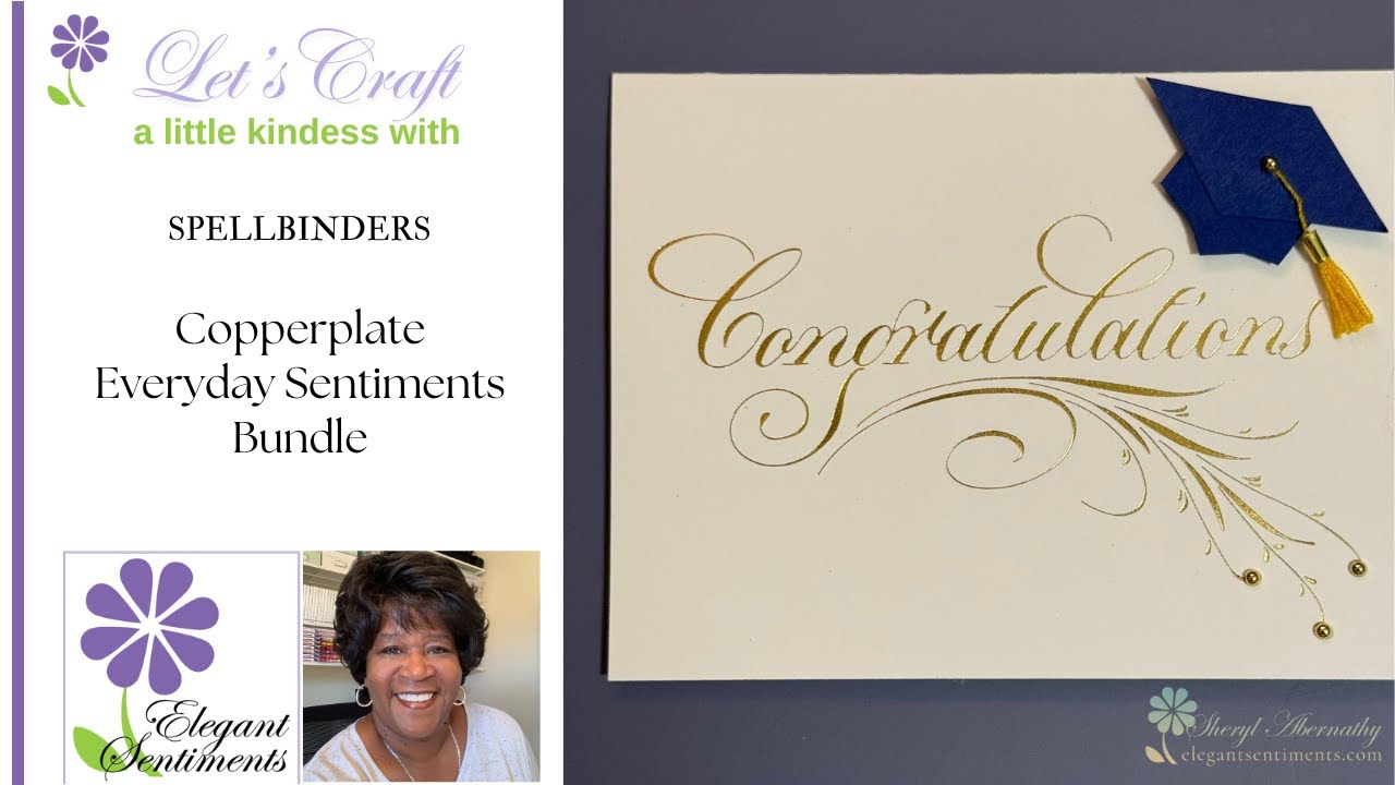 Elegant Sentiments Weekly Card Share #68 - Spellbinders Copperplate
