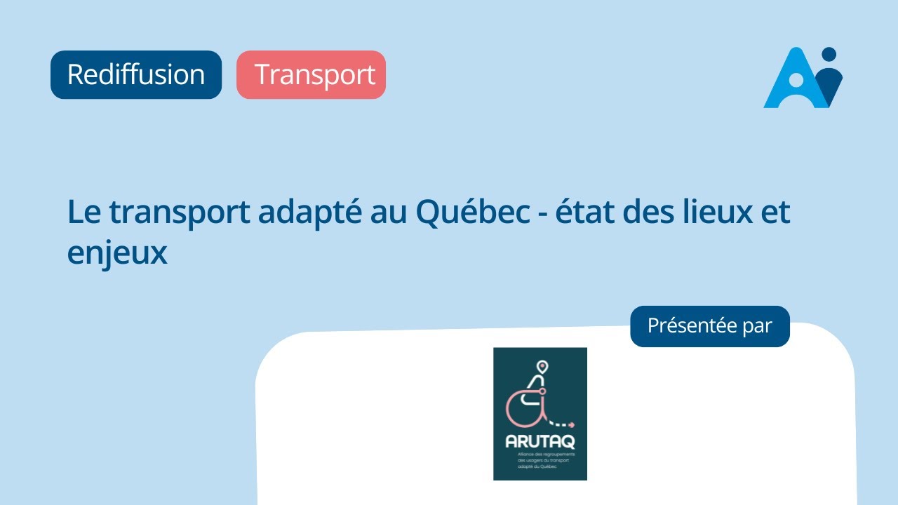 Le transport adapté au Québec   état des lieux et enjeux