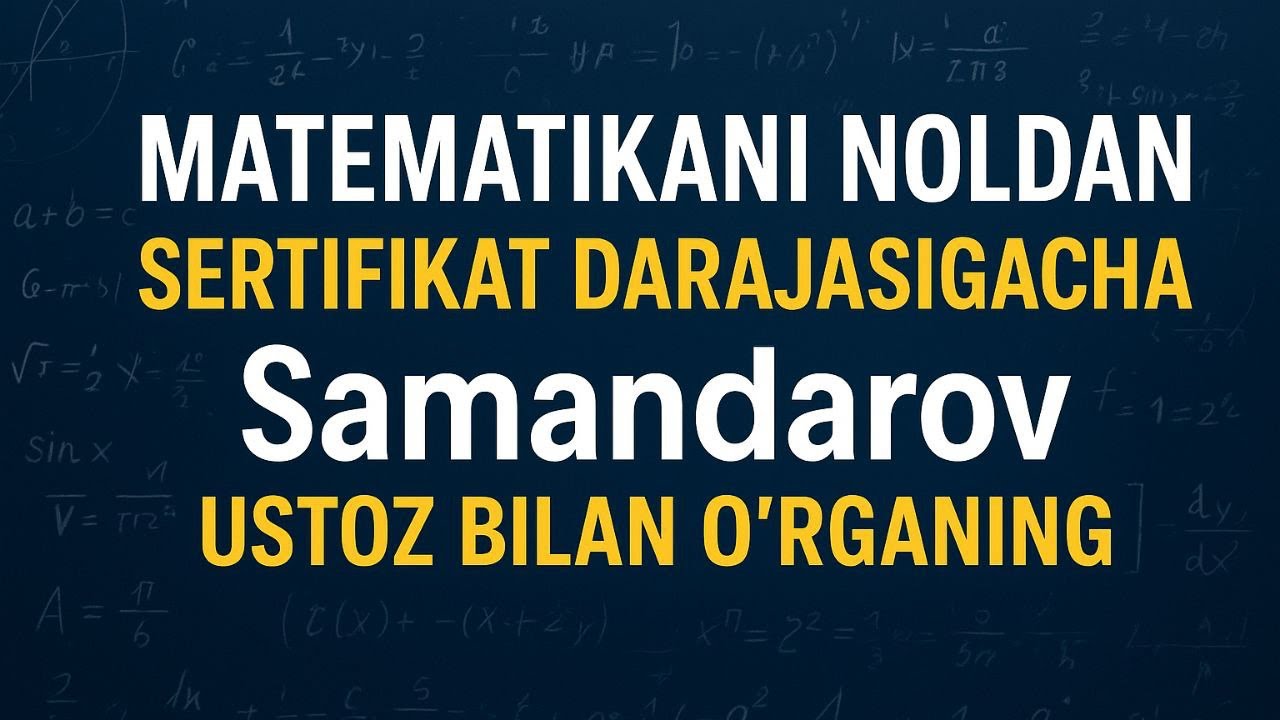48- dars Viyet teoremasi va Kvadrat uchhadni chiziqli kupaytuvchilarga ajratish 