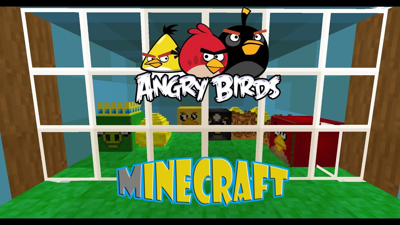 Angry Birds в Minecraft! Поиграем в птичек?)