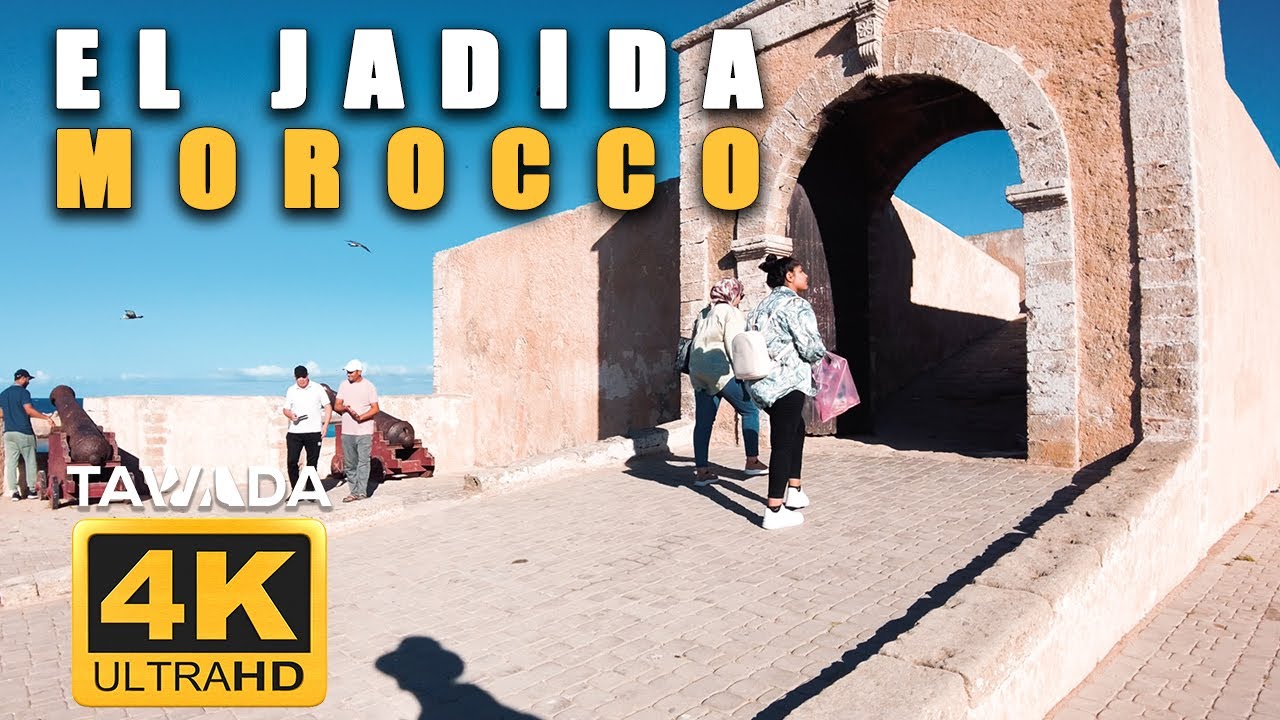 EL JADIDA city streets walking tour - MOROCCO 4K UHD