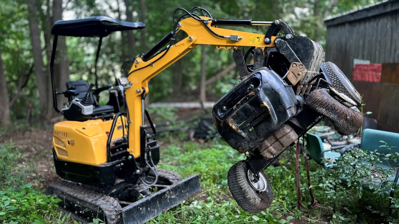Loading Scrap with a Chinese Mini Excavator