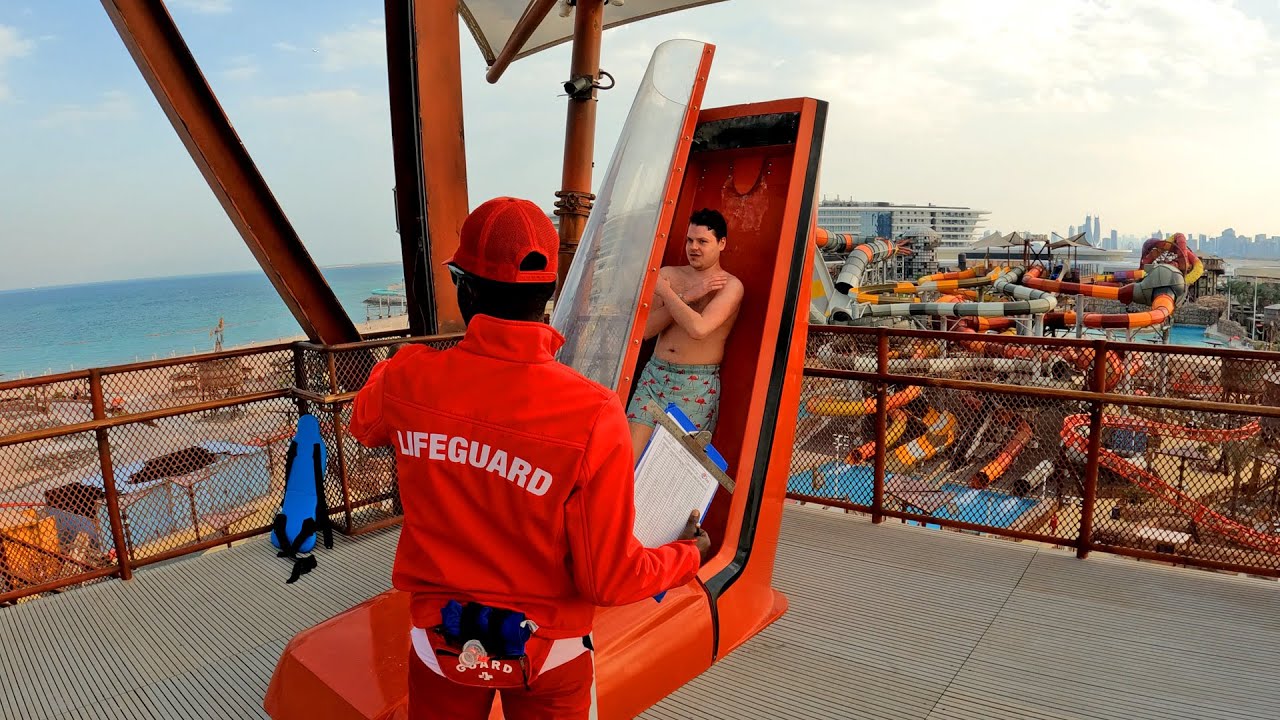Scary Jet Fuel Falls Water Slides at Meryal Water Park Qatar