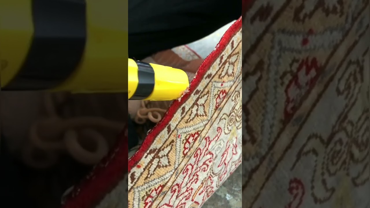 شیرازه و ریشه کشی فرش تمام ابریشم هِرِکه ترکیه