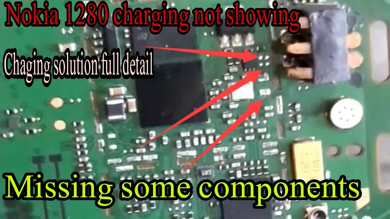 Nokia 1280 charging not showing|missing some component| full ways full detail