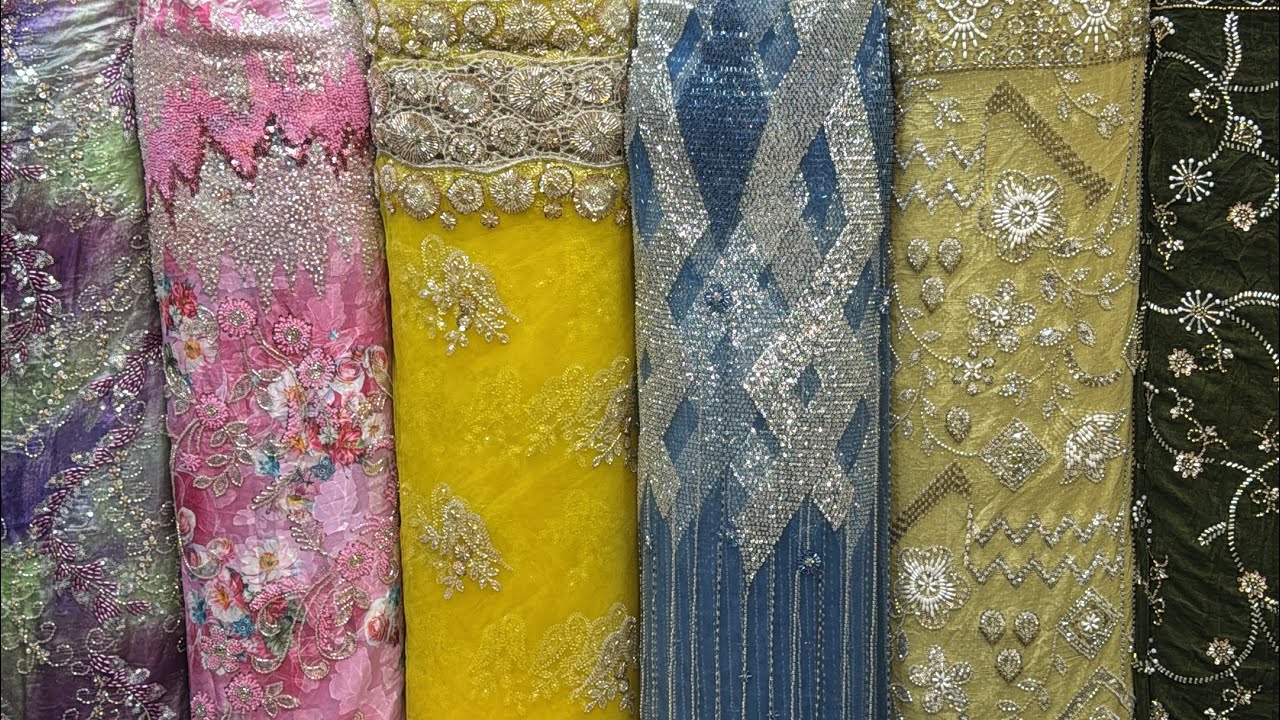 SK Fabrics Cutdana Designs