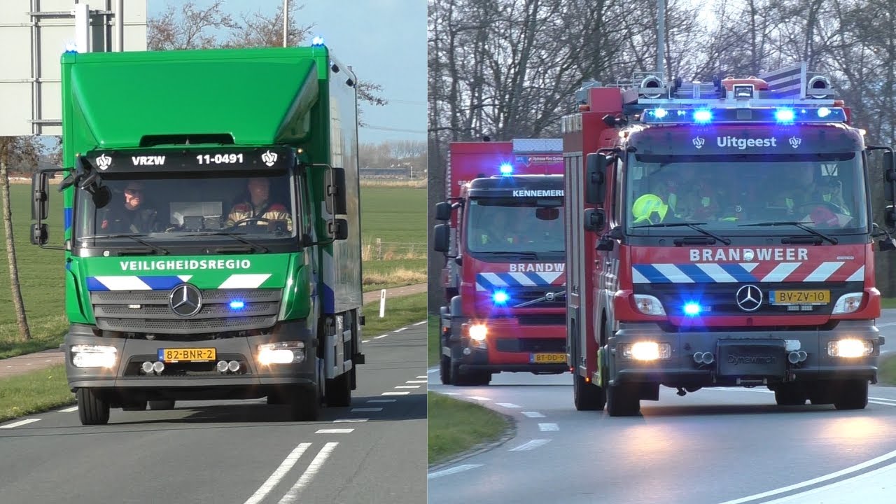 [GRIP 1] Brandweer met hoge spoed naar een GRIP1 Industriebrand bij een Cacao Opslag!