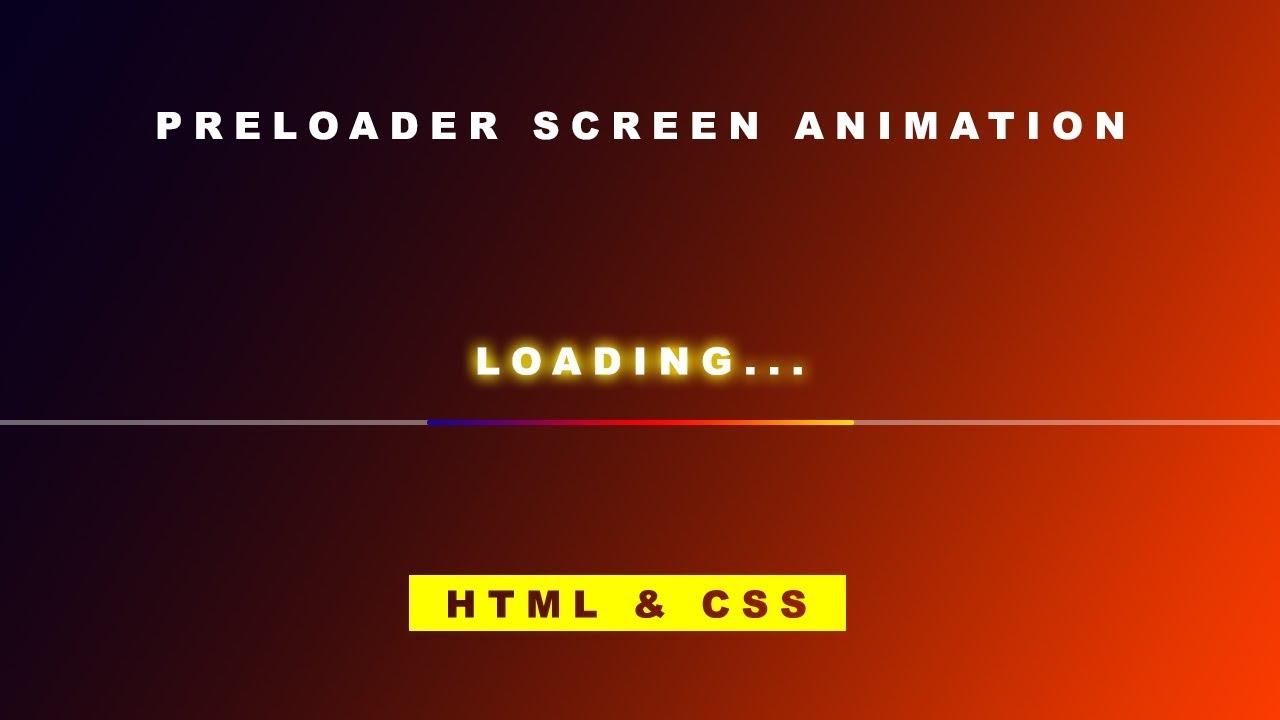 How to Create a Preloader in HTML + CSS | CSS animation | Loader