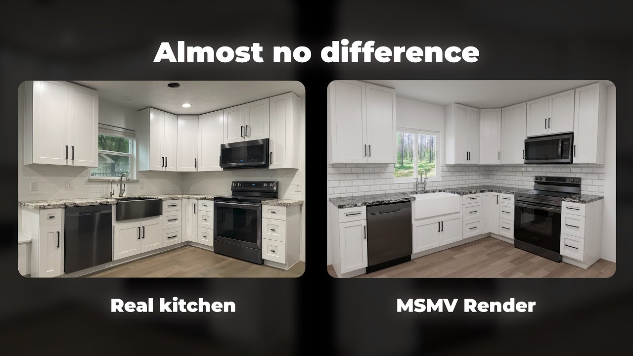 Real L-Shaped Kitchen Design | MSMV Software