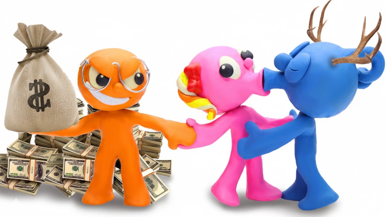 Tiny Tries to CHEAT in The Bet! 🤫🤦‍♂️Stop-Motion-Clay Mixer Heroes #claymixer #stopmotion #animation