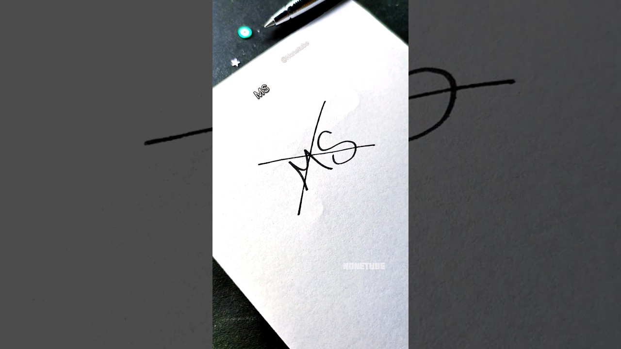 Do this for M signature MS #signature #calligraphy #calligraphyart #cursive #shorts