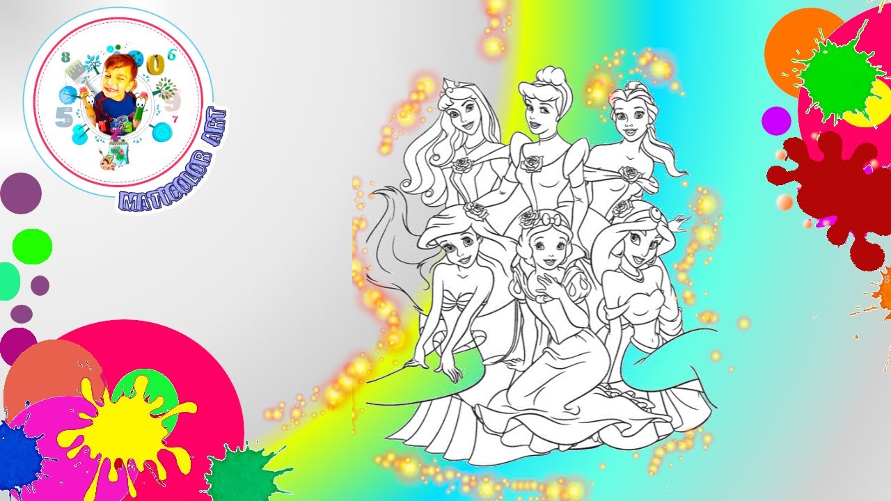 COMO DIBUJAR Y PINTAR LAS PRINCESAS DE DISNEY | DRAWING AND COLORING DISNEY PRINCESSES | MATICOLOR