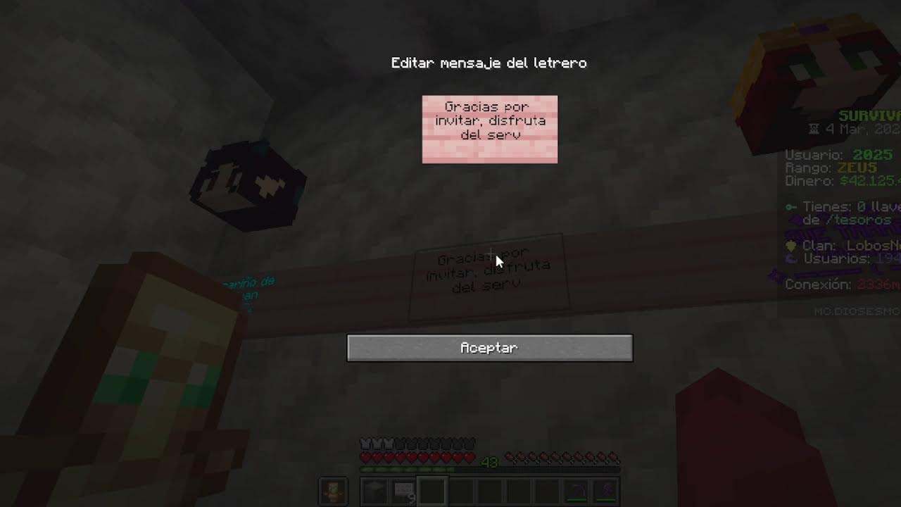 Prueba en el mejor servidor de Minecraft