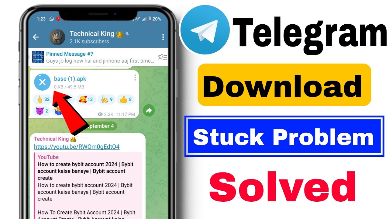 Fixed Telegram Download Stuck Problem | Telegram Download Problem | Telegram Download     Stop