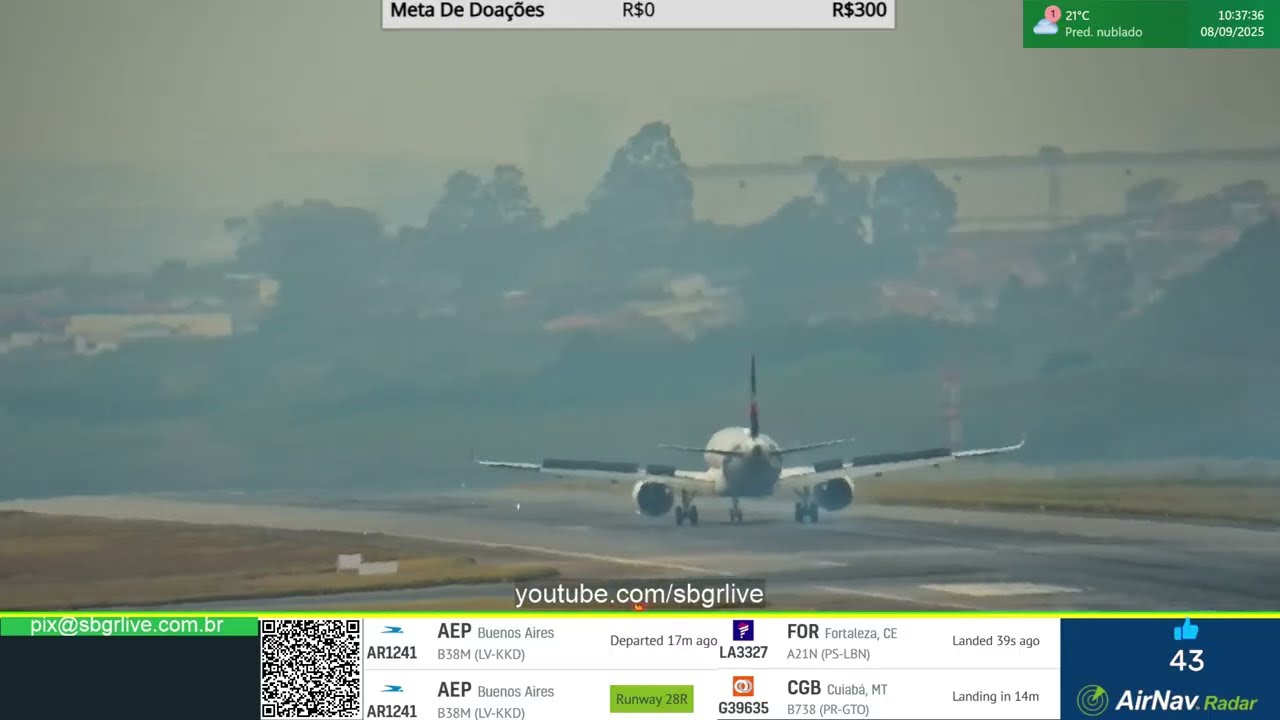 Live transmitida em 08/09/2025 dia