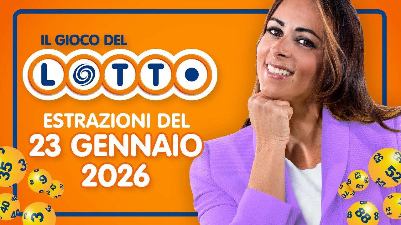 Estrazione in diretta del Gioco del Lotto e del Simbolotto di venerdì 23 Gennaio 2026