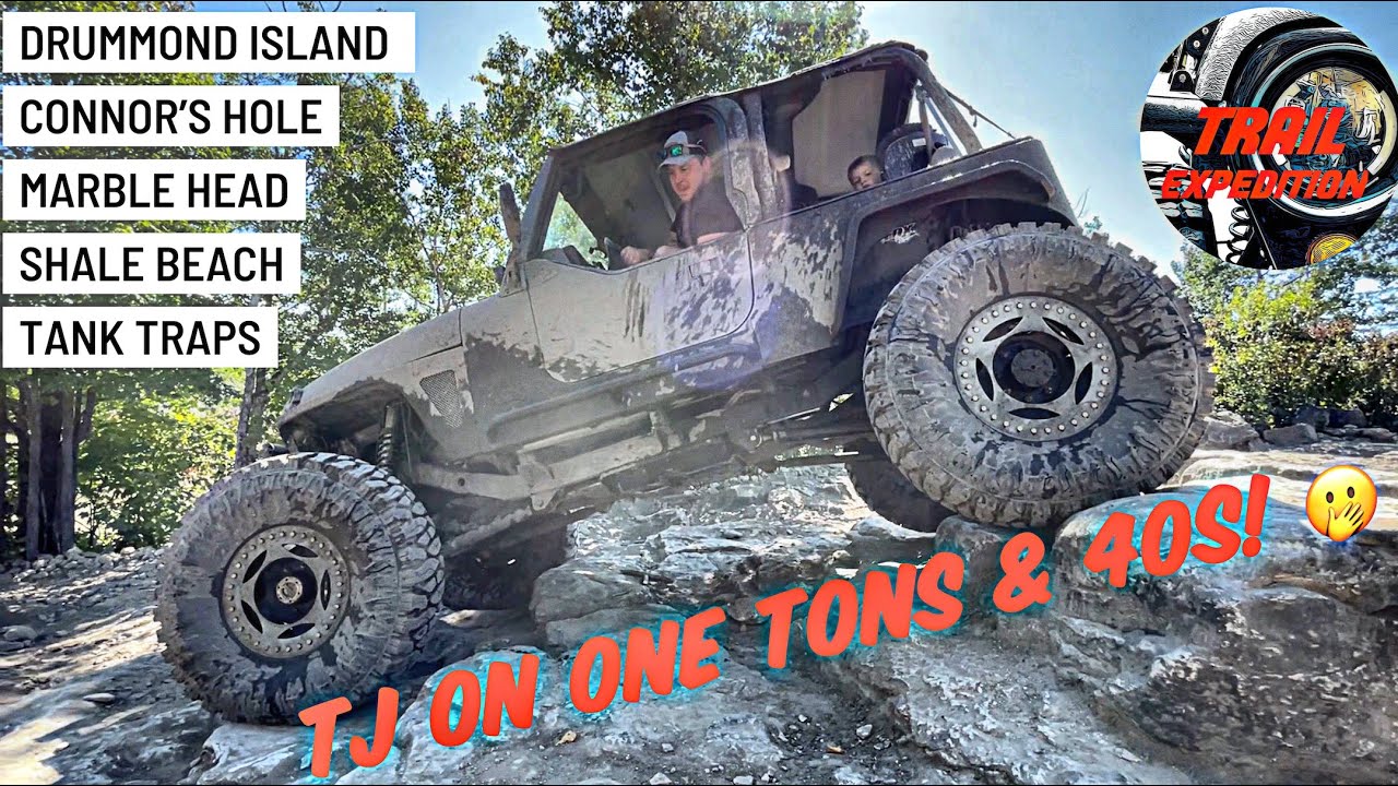 Jeep TJ w/ One Tons & 40s VS Drummond Island Jeep Badge of Honor Loop - Part 2