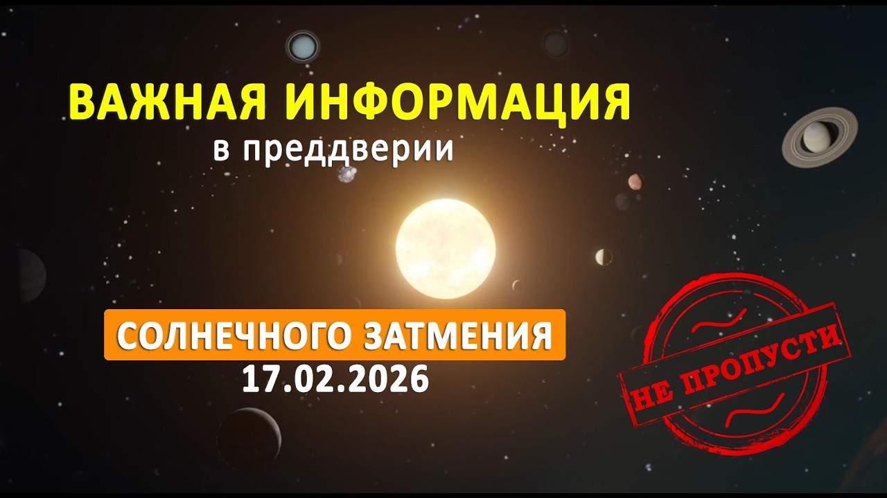 ВАЖНАЯ информация по СОЛНЕЧНОМУ ЗАТМЕНИЮ 17.02.2026г.!