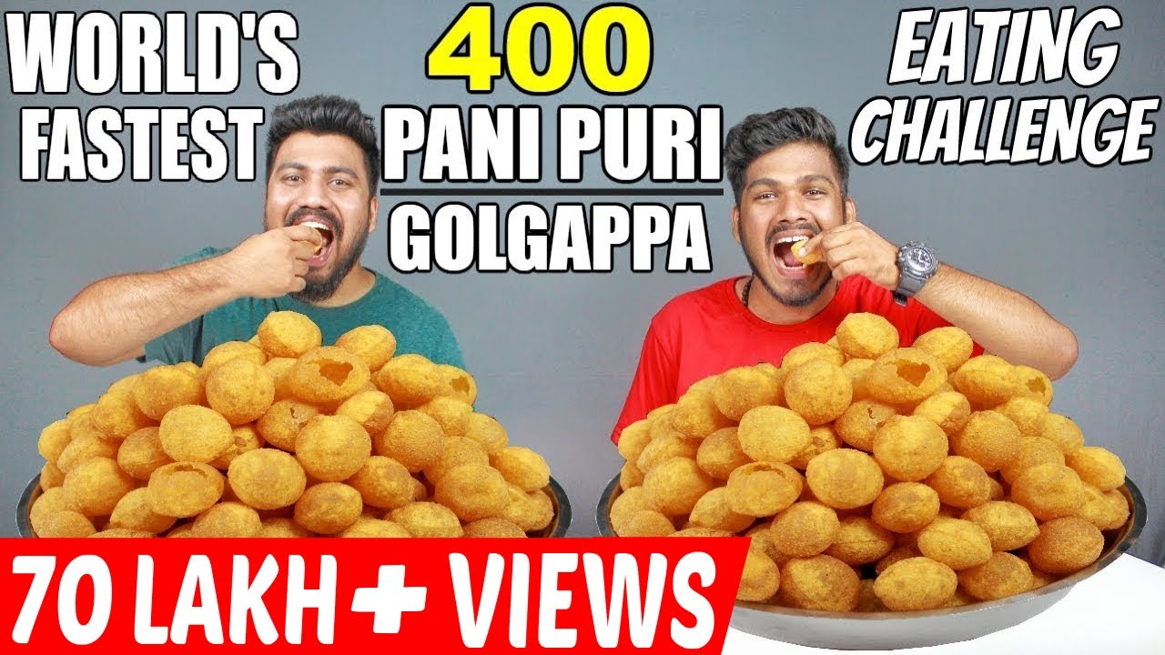 400 PANI PURI/GOLGAPPA EATING COMPETITION | PANI PURI CHALLENGE |  Food Challenge India (Episode-58)