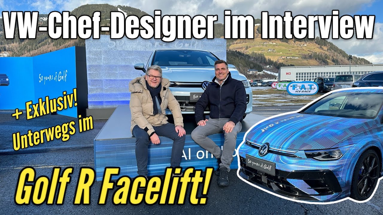 VW GOLF R FACELIFT: Test - Mitfahrt beim Ice Race + Interview mit Designer Andreas Mindt | 2024