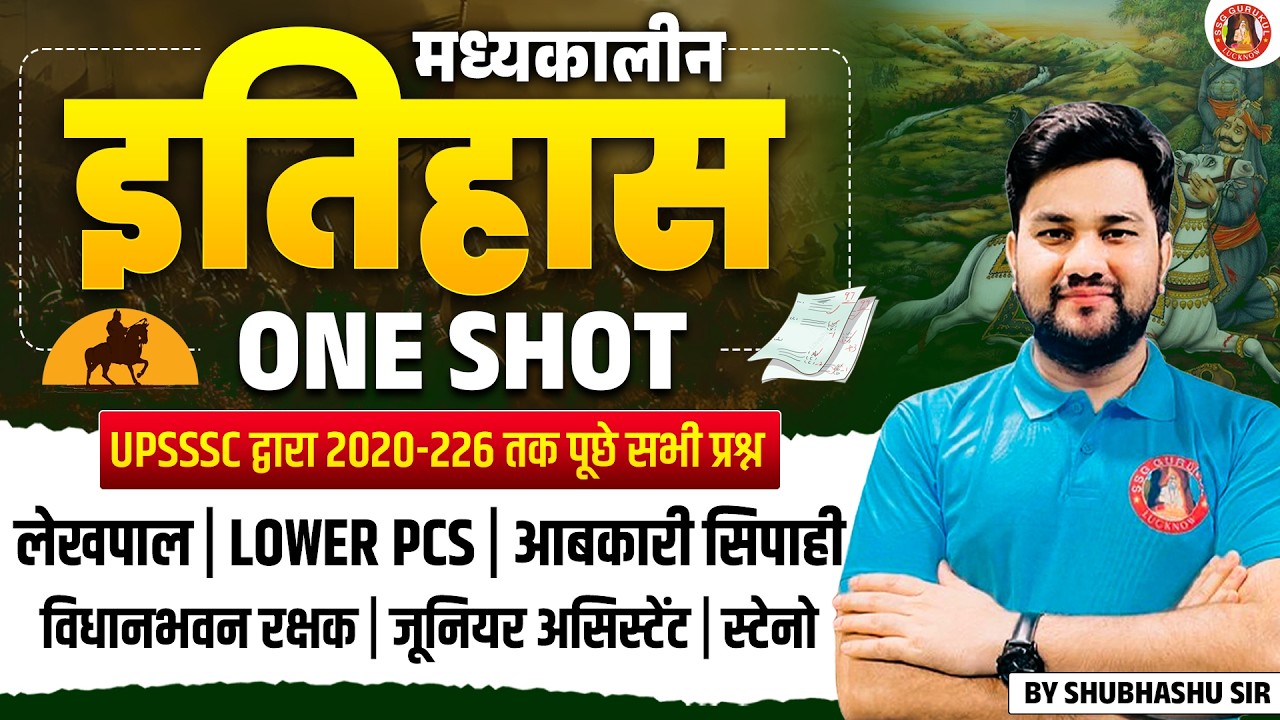 UPSSSC History Previous Year Question 2015 to 2026 | UP Lekhpal, Lower PCS Exams