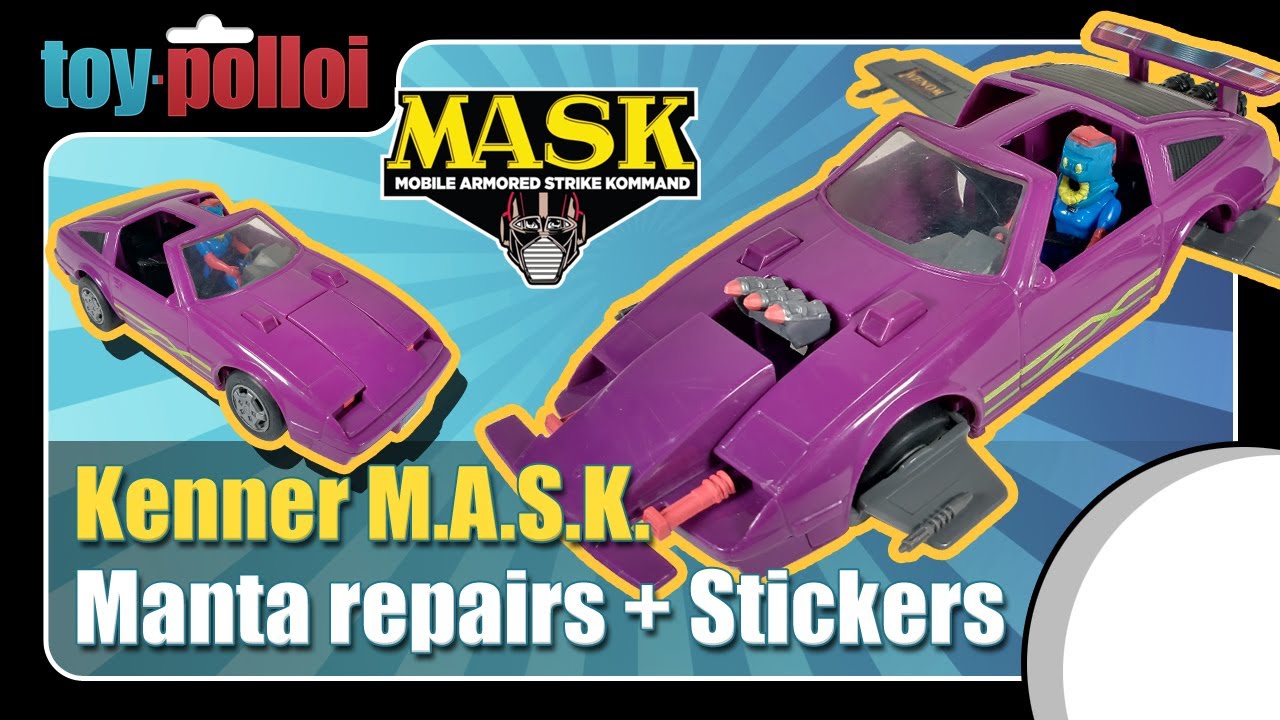 Vintage M.A.S.K. Manta repairs + Stickers - Toy Polloi