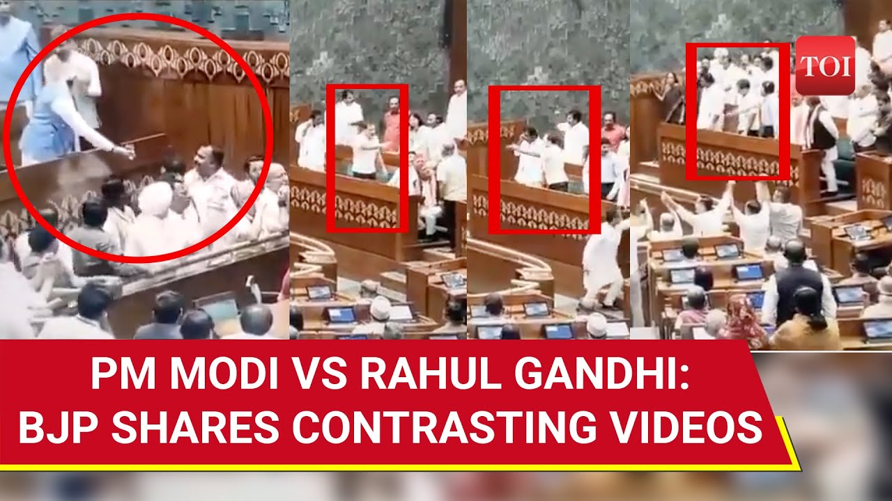 Dramatic Footage From Parliament; Rahul Gandhi Vs PM Modi | BJP Claims Proof Of 'Instigation'