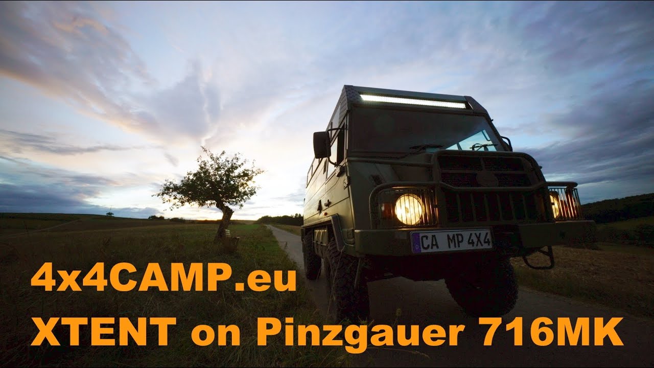XTENT poptop on PINZGAUER 716MK - 4k - 2020 08 20