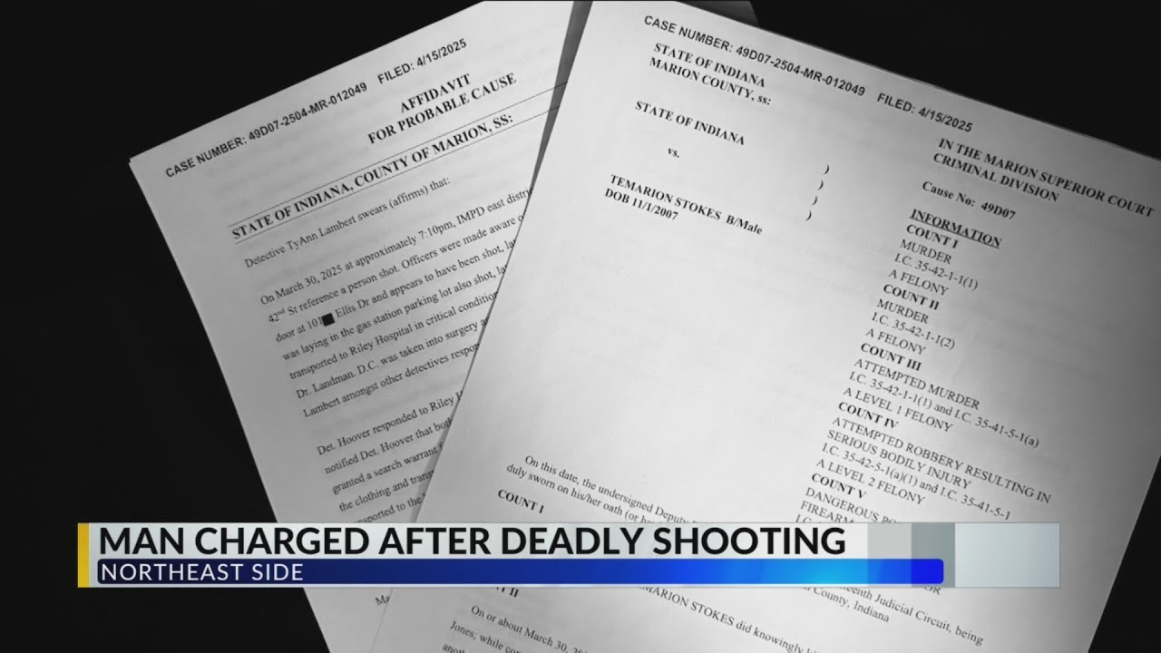 Second juvenile charged with murder following fatal robbery, shooting at Indy gas station