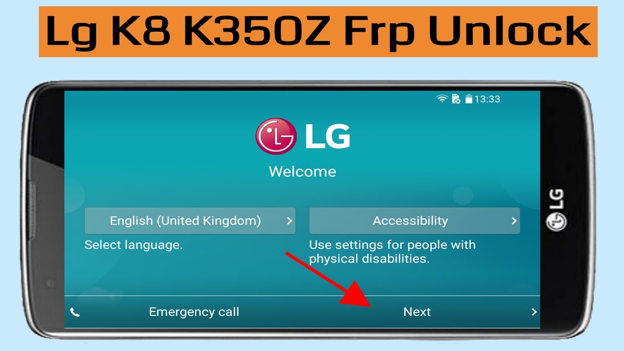 Lg K8 K350Z Bypass Frp Lock/Remove Google Account