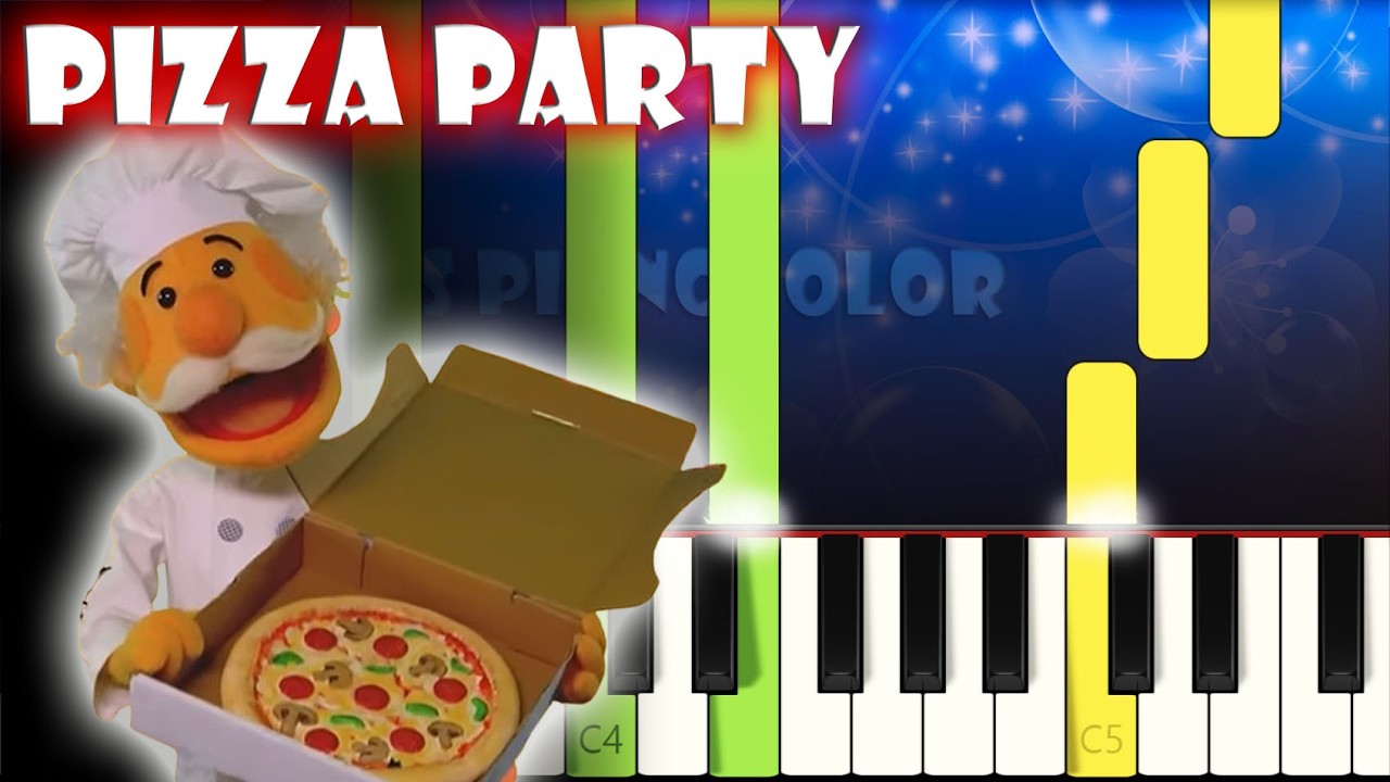 Pizza Party - Super Simple Songs | Piano Tutorial | Karaoke