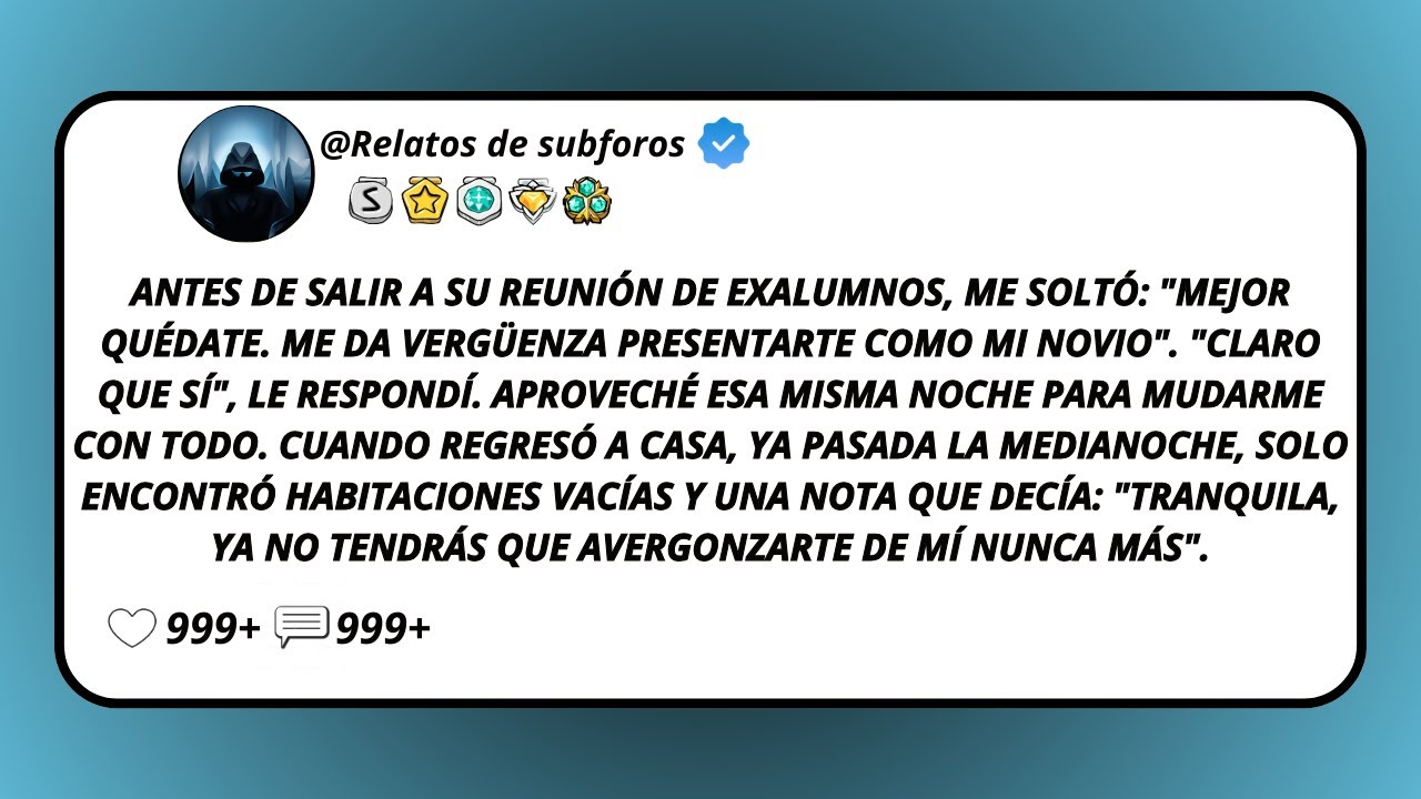 Antes De Salir A Su Reunión De Exalumnos, Me Soltó: 