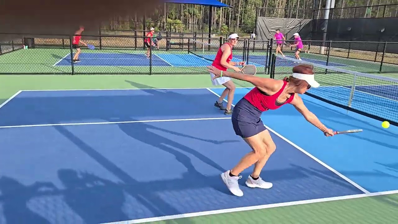 SWINGING WAHINES !  PICKLEBALL..a popular game but sounds like they're banging TUPPERWARE together!