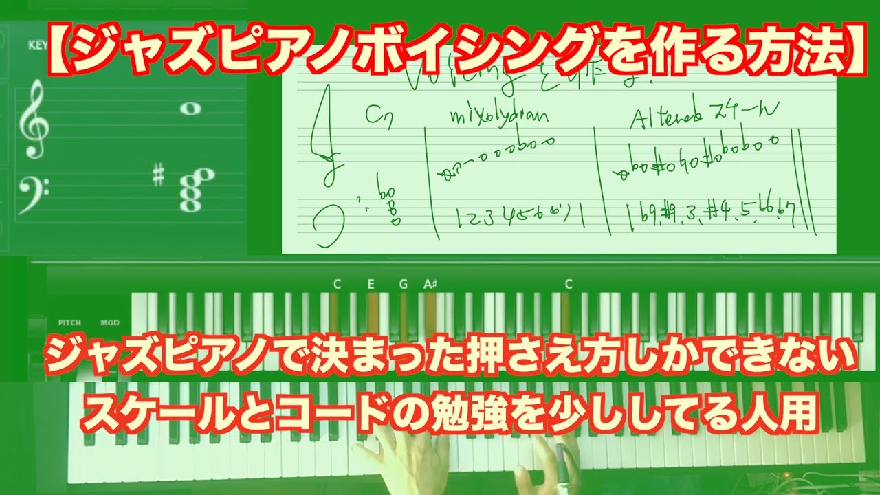 【ジャズピアノボイシングを作る方法】