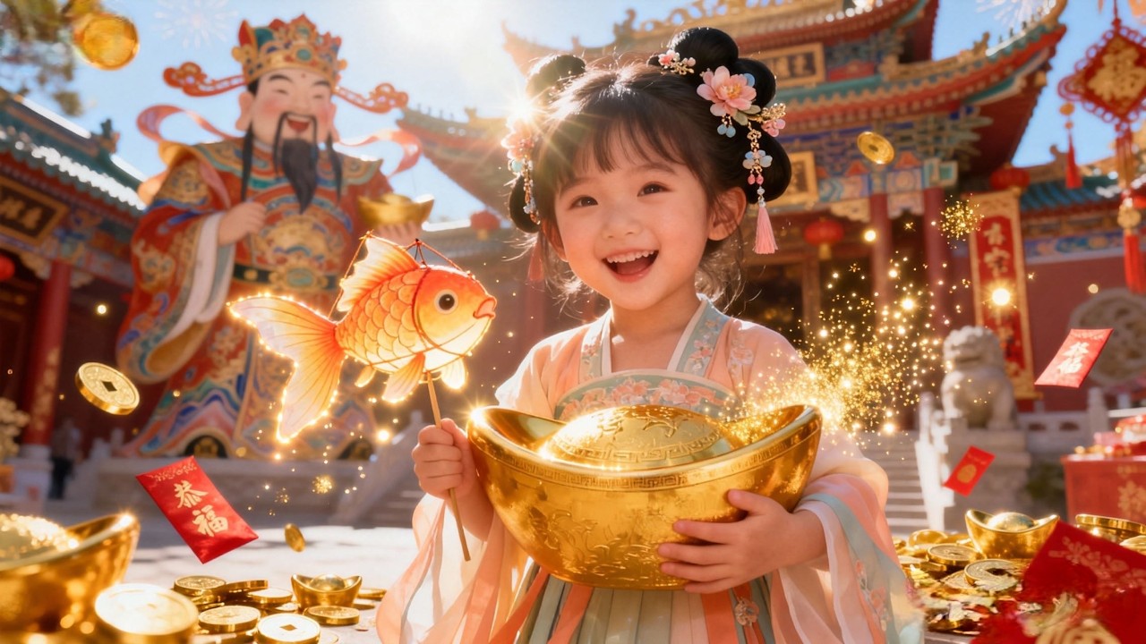 本奶寶可是會點金的小財神！小手手一揮就變出金子喲～ 我是娘親的小保鏢，點金術超厲害：「娘親快看，金子來啦！」#drama #短劇#chinesedrama #熱門短劇#萌娃#短剧推荐#穿越#古装#短剧