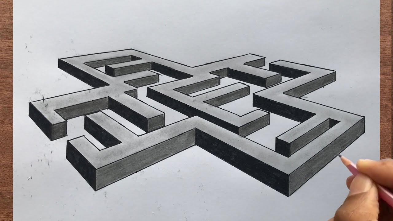 How to Draw a Maze in 2-Point Perspective