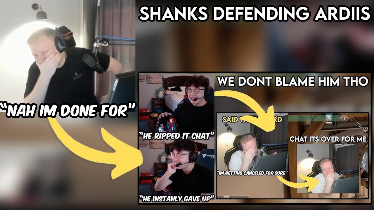 Ardiis Reacts To Shanks Reacting To Him RIPPING IT On Stream..