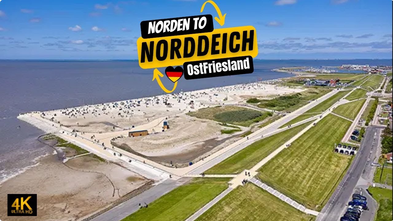 E-Bike Tour from Norden to Norddeich National Park, OstFriesland, Germany [4K HDR]