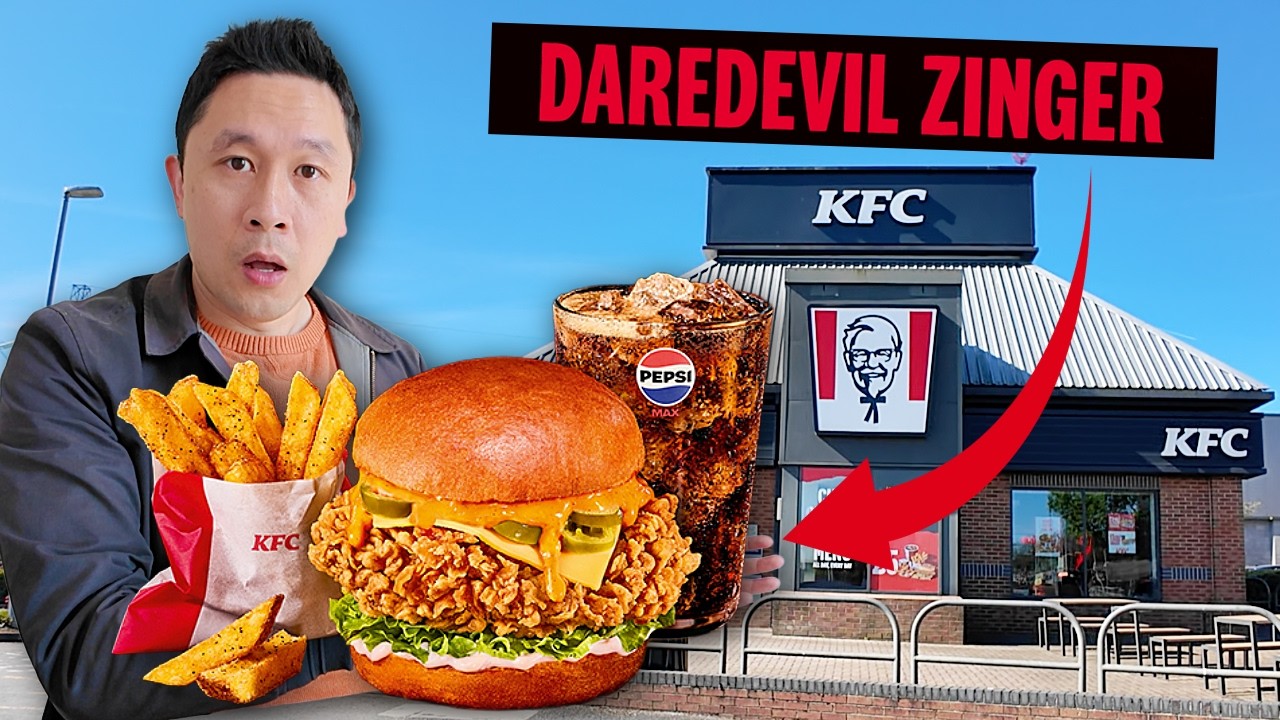 Я попробовал новый KFC Daredevil Zinger &mdash; выбрал самый острый уровень остроты!!!