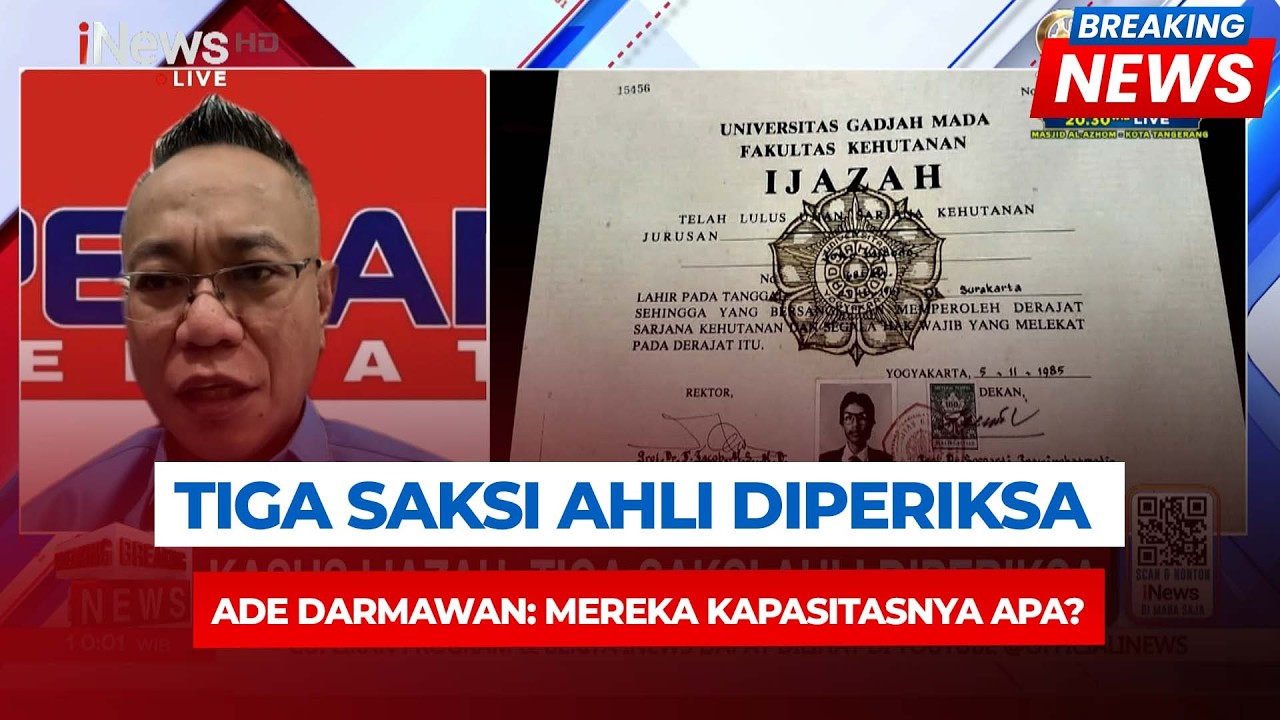 Tiga Saksi Ahli Kubu Roy Cs Diperiksa, Ade Darmawan: Mereka Kapasitasnya Apa? | Breaking News 12/02