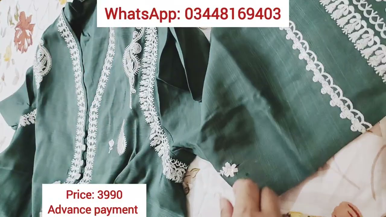 💯 Original Khaadi Embroidered Stitch Two Piece Article 
