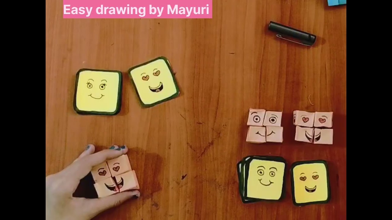DIY face changing Rubik's cube craft || Easy and step by step craft || crazy face game craft