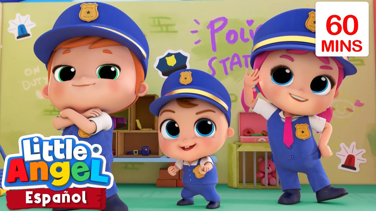 Policias al Rescate | Canciones Infantiles🎵| Juega y aprende | Moonbug Español | Little Angel