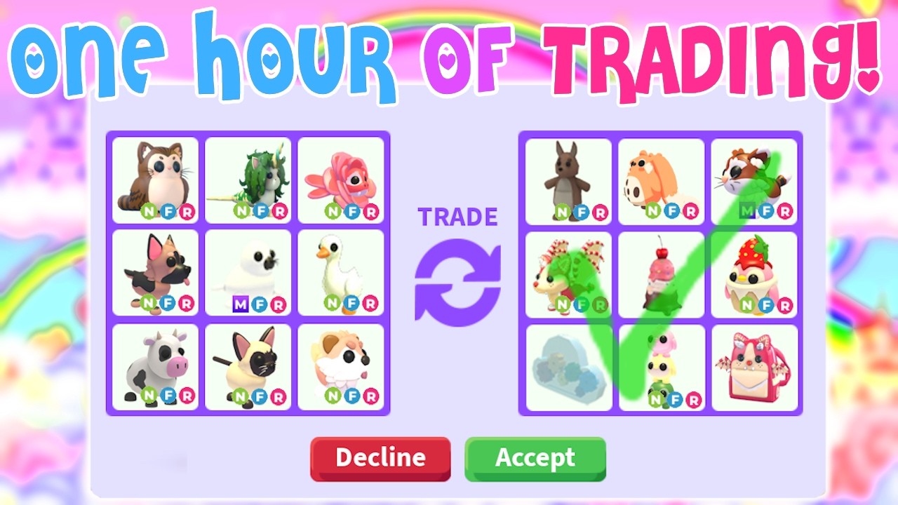 1 Hour of Trading | Adopt Me Successful Trades Roblox | Riivv3r